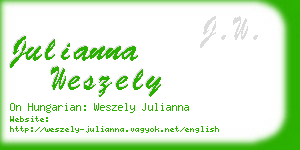 julianna weszely business card